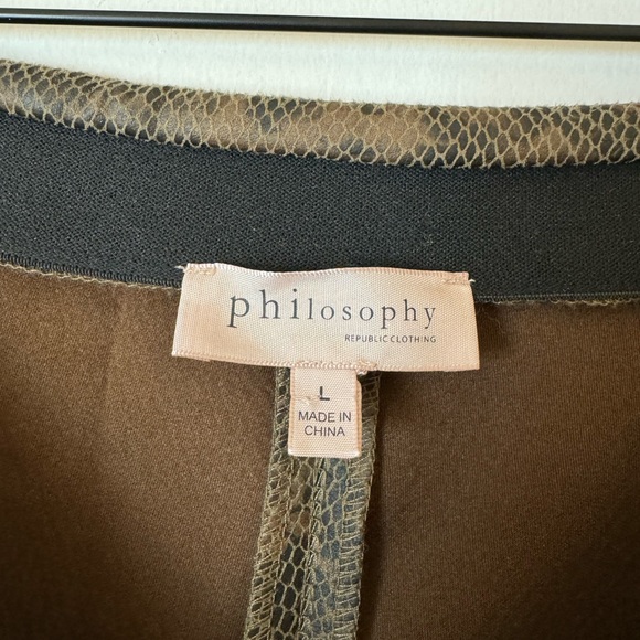 PHILOSOPHY pants - size L - python print - EUC - Anthropologie - Picture 3 of 3